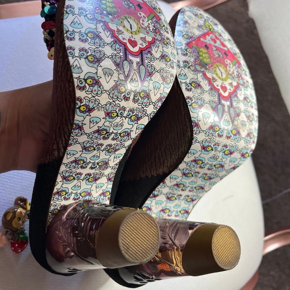 Irregular Choice Black and Brown Heels with Bow - Picture 5 of 6